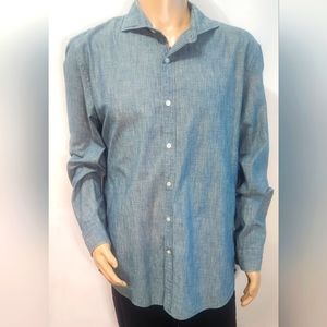 J Crew Blue Denim Button Up Shirt